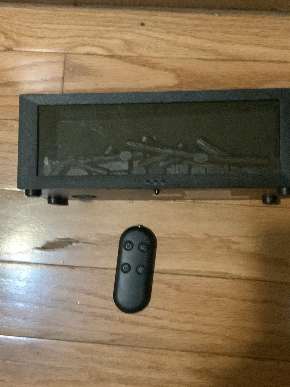 Electric Fireplace Insert with Remote - Black - Picture 2 of 5